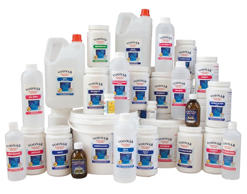 Pool chemical treatment products