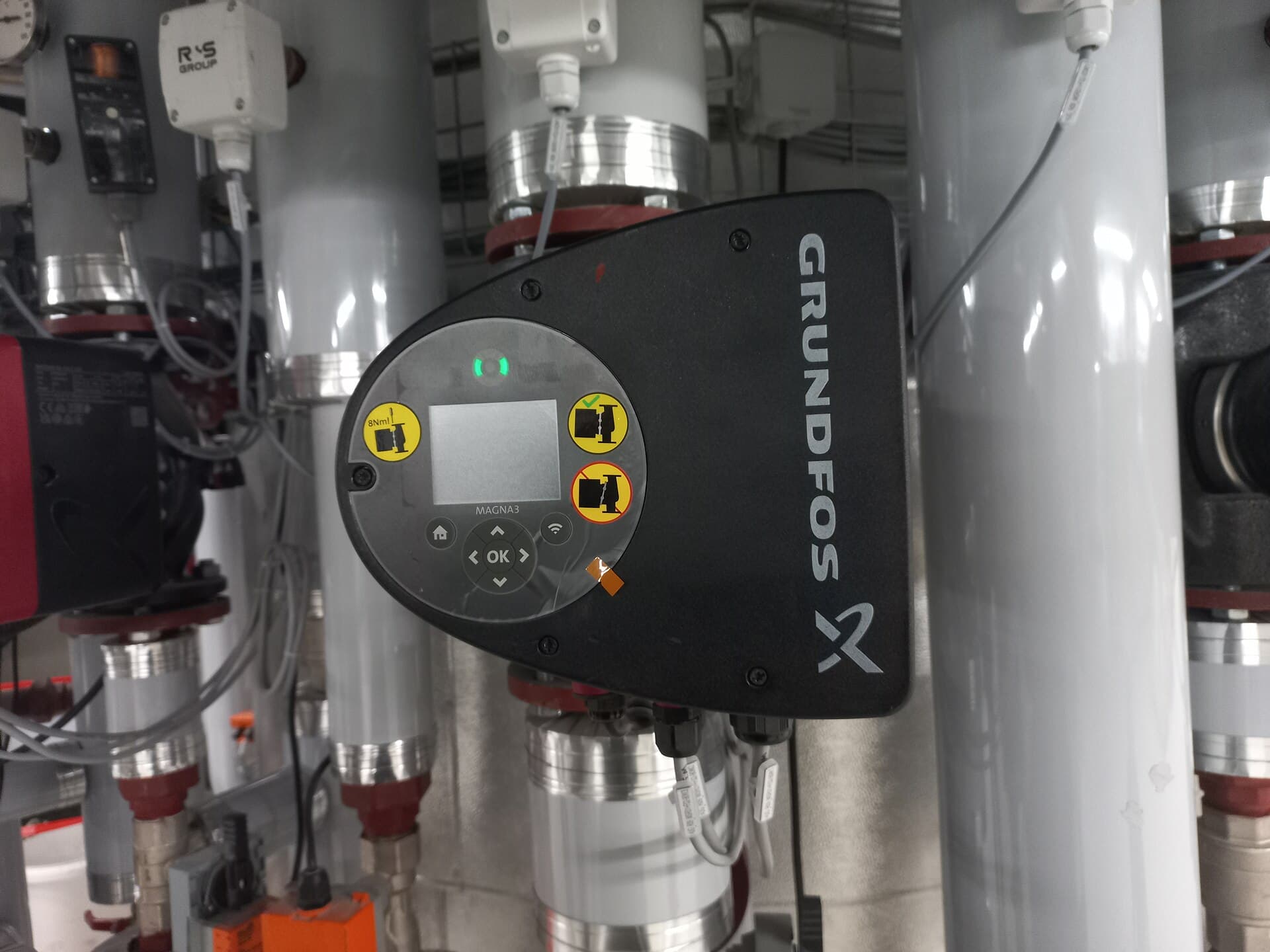 Close-up of a swimming pool circulation pump